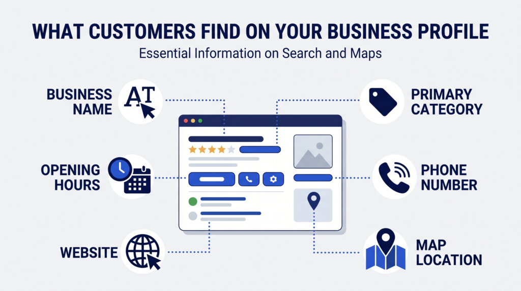 how to create and verify a Google Business Profile infographic