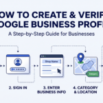Google Business Profile setup and verification infographic